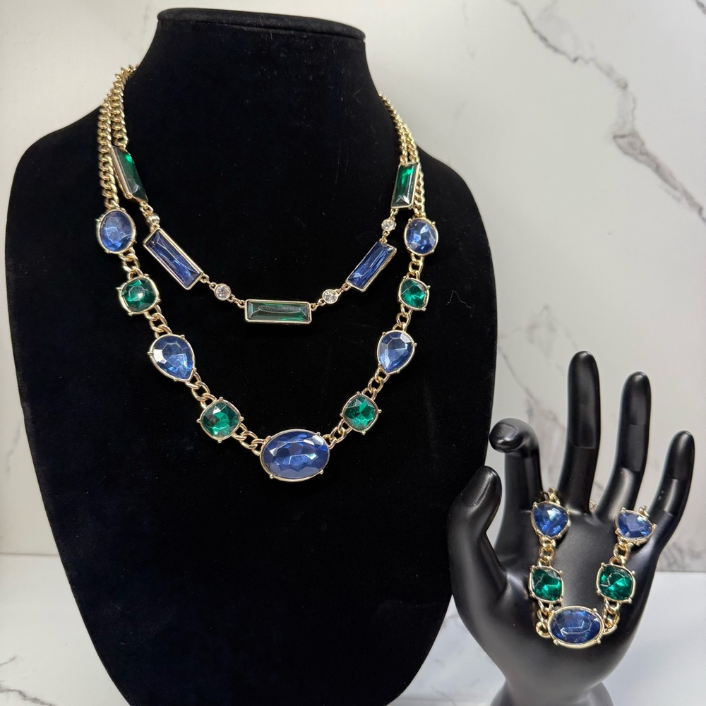 Avon Fireworks Statement Collection Necklace & Bracelet Set